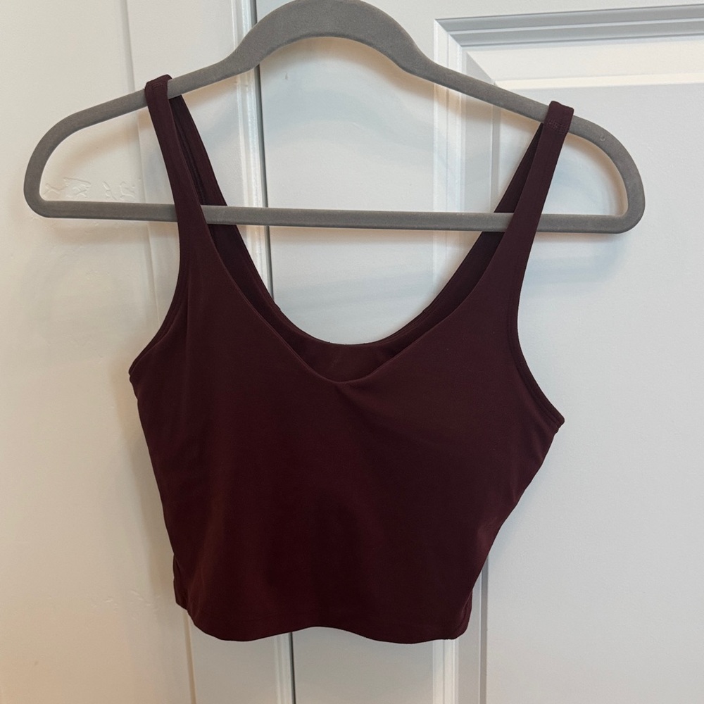 Lululemon Athletica Dark Red Cropped Tank